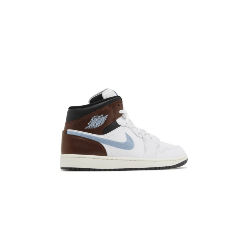 Air Jordan Retro 1 Mid SE 'Brown Blue Grey' - Image 3